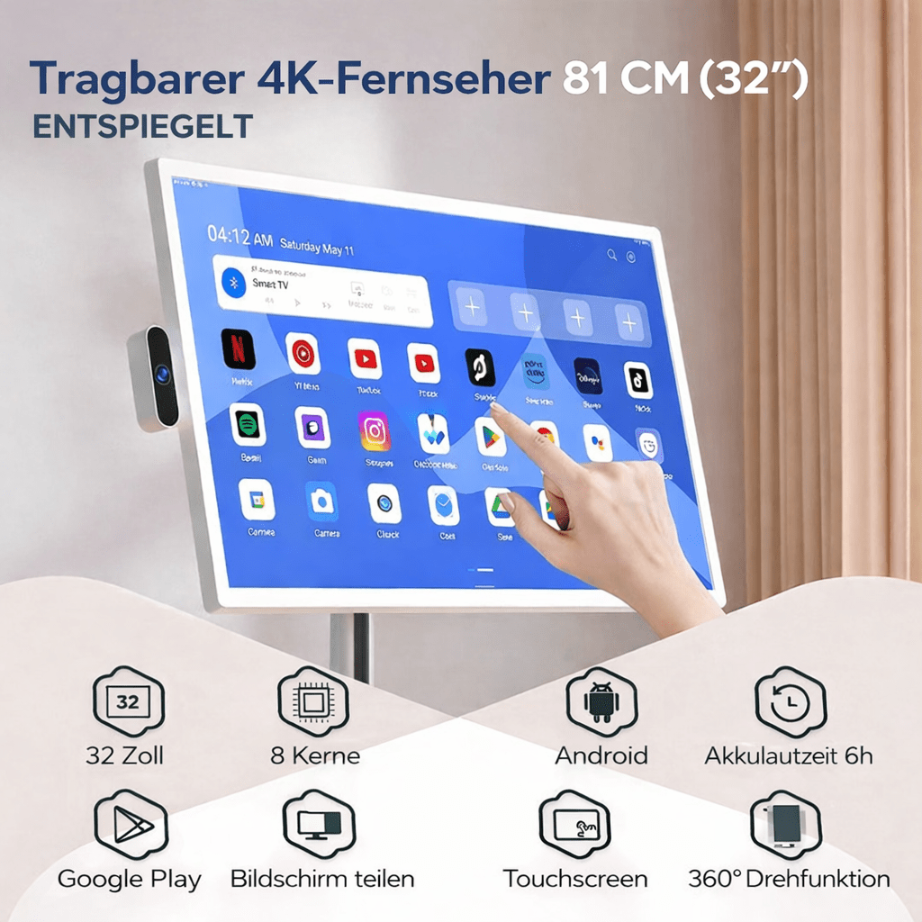Tragbarer 4K - Fernseher - citysportdiscount